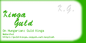 kinga guld business card